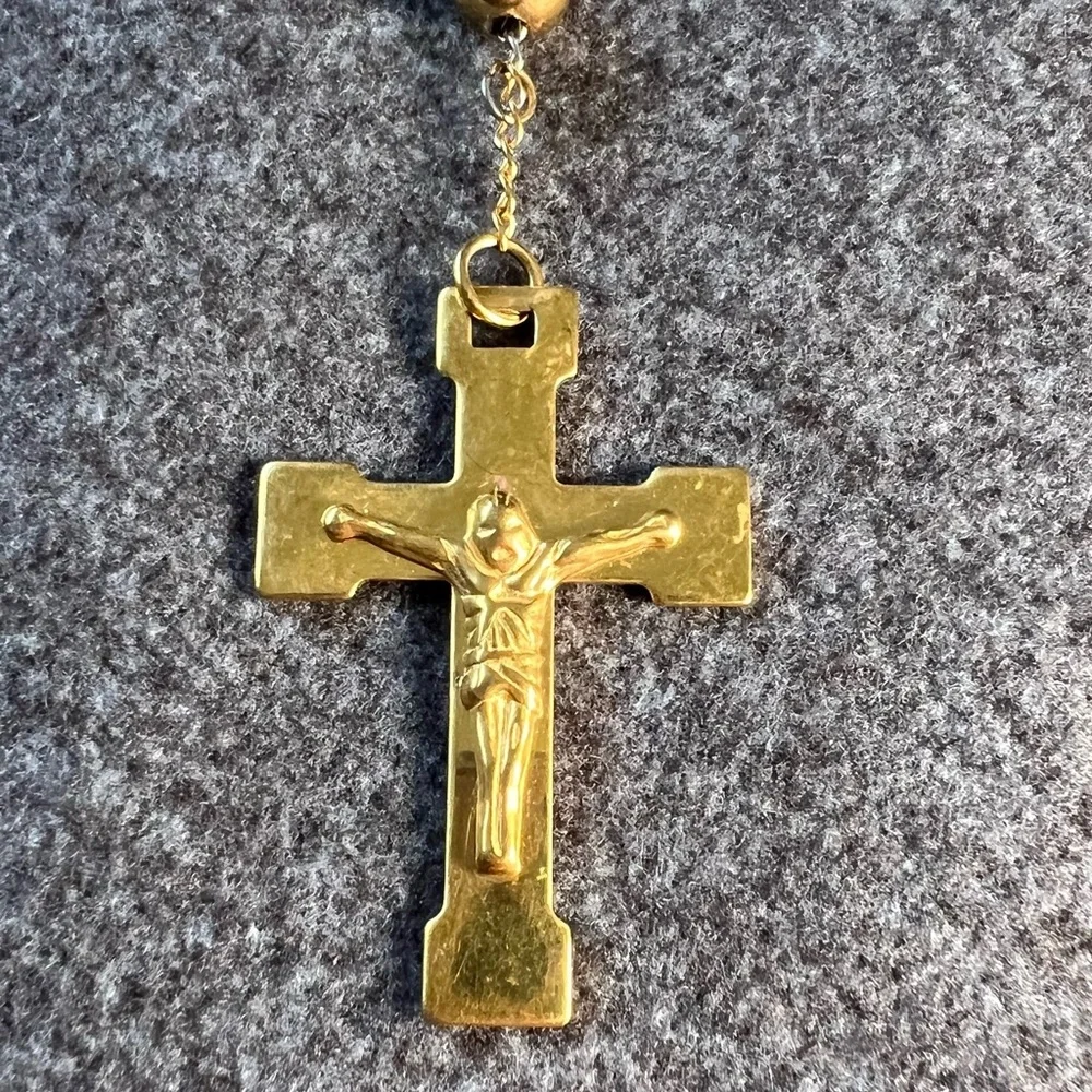 Golden Rosary Necklace NWOT